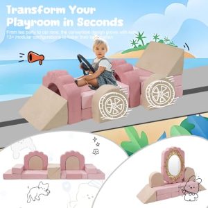 High-Density Foam Climbing Blocks with Flower Cushions
