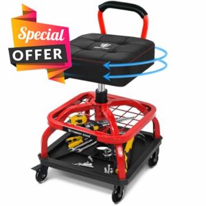 Rolling Shop Stool with Wheels