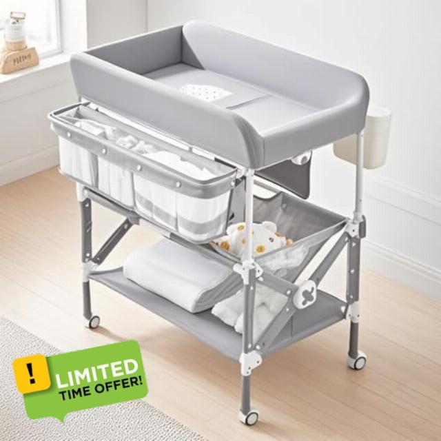 Garvee Portable Baby Changing Table with Wheels