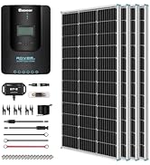 Renogy 200 Watt 12 Volt Monocrystalline Solar Panel Starter Kit with 2 Pcs 100W Solar Panel and 3...