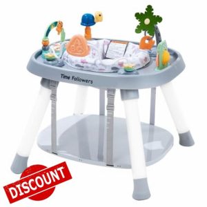 Time Followers® Baby Activity Center | 3-Stage 4Modes Standing Play Table | Baby Essential