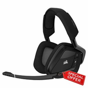 CORSAIR VOID RGB ELITE Wireless Gaming Headset – 7.1 Surround Sound – Omni-Directional Microphone – Microfiber Mesh Earpads – Up to 40ft Range – iCUE Compatible – PC
