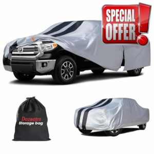 Toyota Tundra Truck Cover Custom Fit 1999-2021 Double Cab/CrewMax Cab Short Bed(5.5'-6.5') with Door Zipper