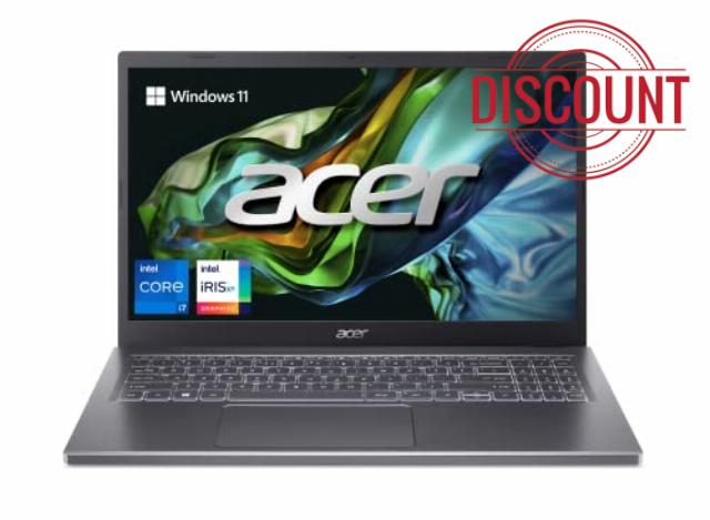 Acer Aspire 5 15 Slim Laptop | 15.6" FHD IPS Touch 1920 x 1080 | Intel Core i7-1355U | Intel Iris Xe Graphics | 16GB LPDDR5 | 512GB Gen 4 SSD | Wi-Fi 6E 802.11ax | Backlit Keyboard |