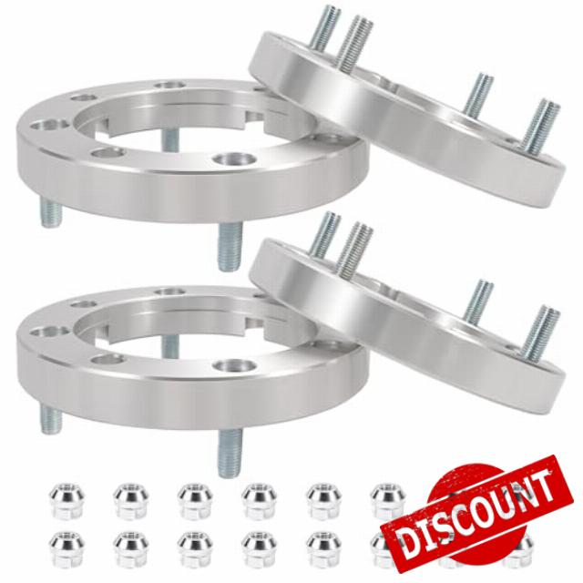 Heavy Duty 1" Wheel Washers Compatible with RZR Ranger 500/800 2008-2014 for 4/156mm Bolt Pattern Polaris 3/8" Studs to Polaris 12mm Wheels