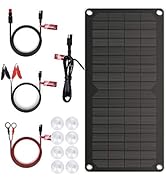 Renogy 5 Watts Portable Solar Battery Charger Maintainer, Backup for Car Boat Marine Motorcycles ...