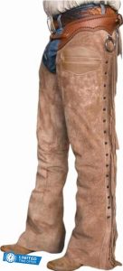 Premium Leather Chaps for Men Western Cowboy Style Real suede with Fringe Design Horse Riding & Rodeo Pants