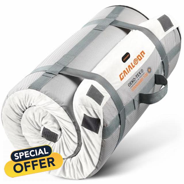 Memory Foam Glamping Roll Up Futon Mattress