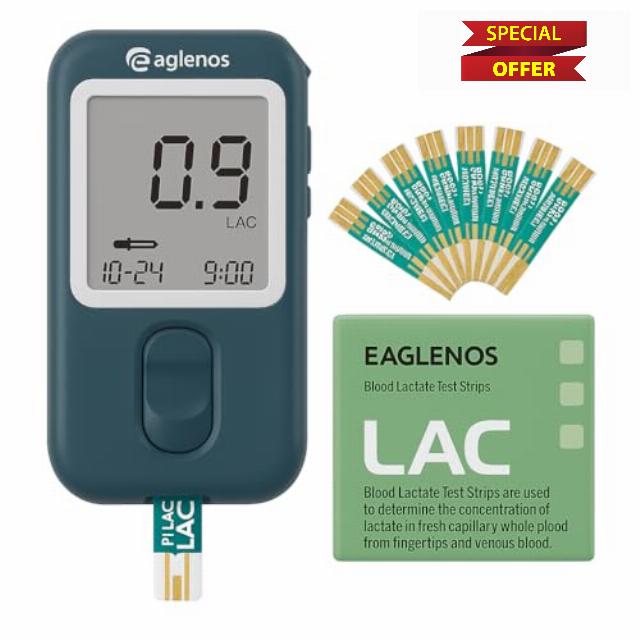 Lactate Meter Test Kit - 50 Strips and 1 Meter For Athletic Performance Monitoring(Not include the batteries)