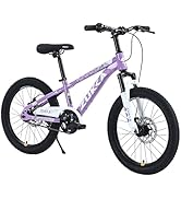 20 Inch Girls Bike with Basket, Kids' Bicycles for Kids Ages 8-12, Single Speed Girls Bikes with ...
