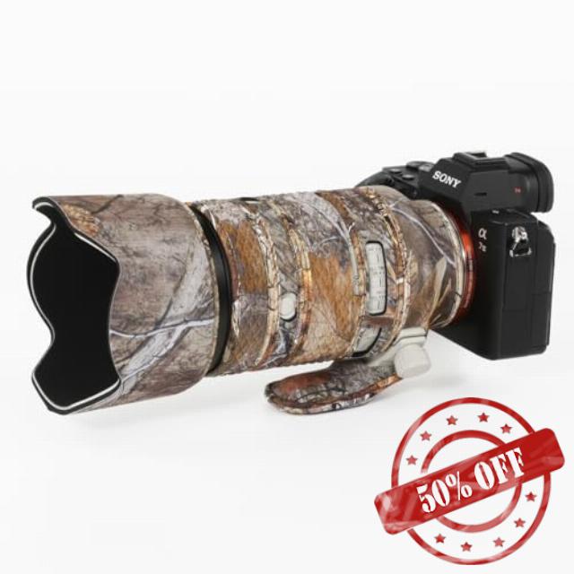 CHASING BIRDS Camouflage Waterproof Lens Coat for Sony FE 70-200mm F4 Macro G OSS II Rainproof Lens Protective Cover (Forest Camouflage)