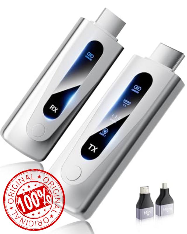 2025 Upgraded Wireless HDMI Transmitter and Receiver 328FT/100M