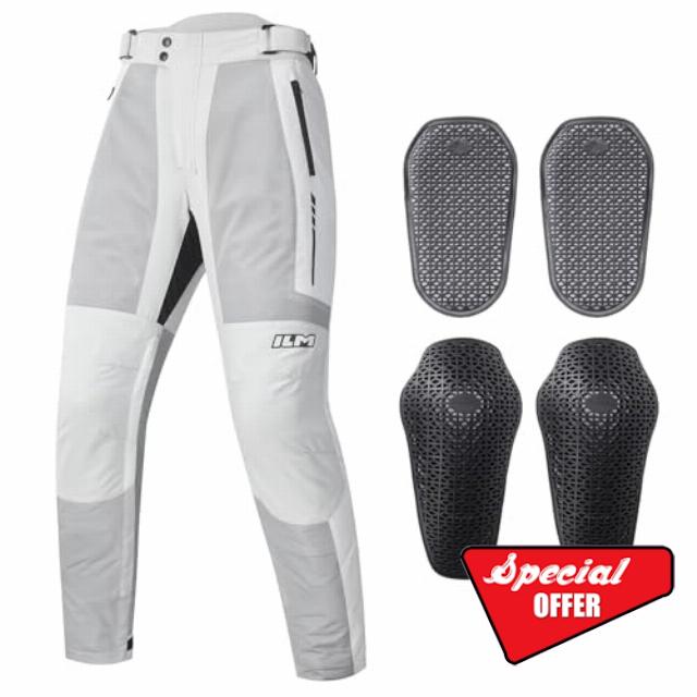 ILM Mesh Motorcycle Pants for Men with CE Armor Leg Zipper Riding Motorbike Touring Model PM1