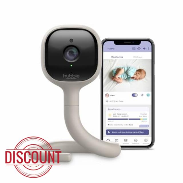Hubble Connected AI Vision 2K UHD Smart Baby Monitor with Advanced AI Features-Covered Face/Rollover Alert