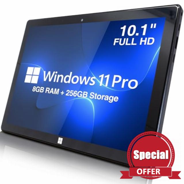 Fusion5 10.1" Windows 11 Professional Tablet PC - Ultra Slim Full HD Windows Tablet Computer - 8GB RAM