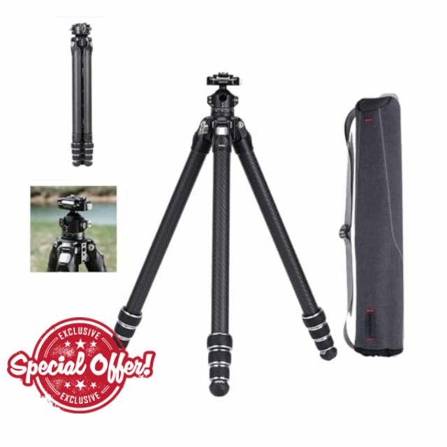 FALCAM TreeRoot Quick Lock Lite Camera Carbon Fiber Tripod with Ball Head Payload 3kg/6.6lbs (C141K-301)-T00A4903
