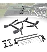 Hutigertech Front Engine Guard Highway Pegs Crash Bar Bumper Protector with Rubber Cap Fit for 20...