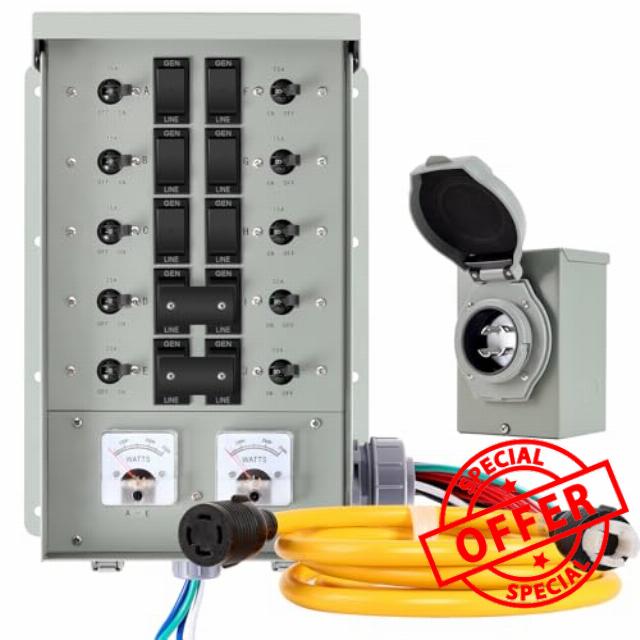 30 Amp Generator Transfer Switch Kit