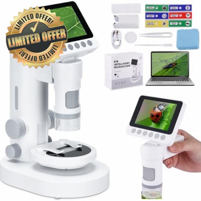 Microscope for Kids.Digital Microscope with 100-1000X Magnidication and 3.5" HD Screen