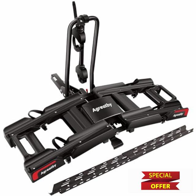 2-Bike Hitch Bike Rack with Ramp - Fat Tire Bike Rack Hitch
