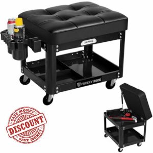 Rolling Mechanic Shop Stool with Wheels