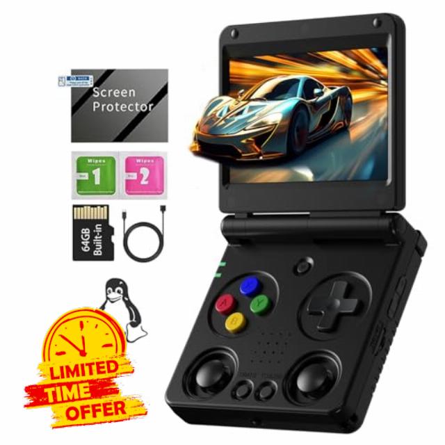 RG34XXSP Retro Handheld Game Console RG34XX SP Retro Gaming Console with 64G Preloaded Games