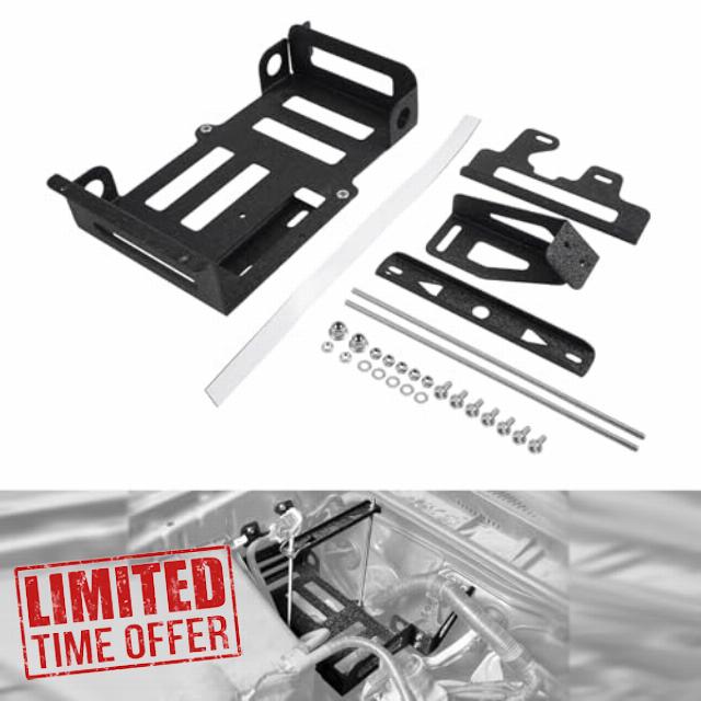 Bevinsee Secondary Battery Box Compatible with Toyota 4Runner 2010-2023 5th Gen Group 34 & 35 Battery Charging Relay Mounting Points Battery Tray