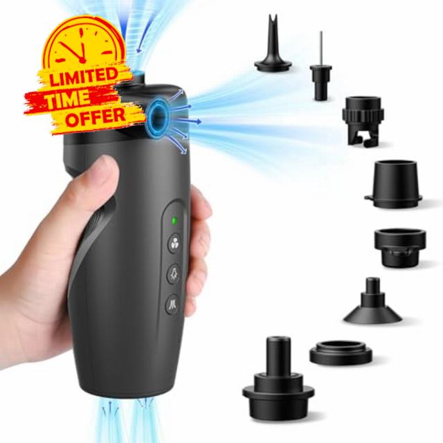 Portable 20PSI Rechargeable Air Pump with 3000mAh Battery