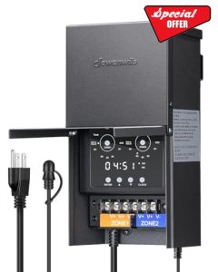 DEWENWILS 300W Low Voltage Landscape Transformer with 2 Zones