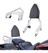 Aferrizu Detachable Sissy Bar Backrest Passenger Backrest Compatible with Harley Touring Street G...