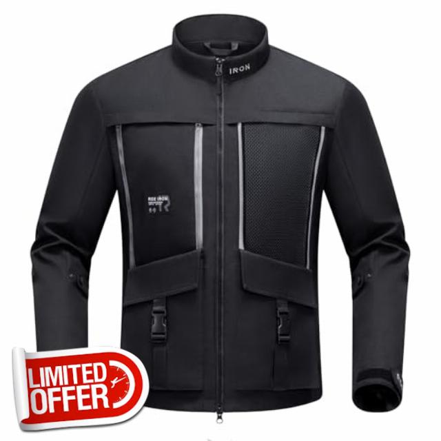 Motorcycle Jacket Men Breathable Mesh Riding Jacket for All Season Removable Liner CE Protective Gear Armor