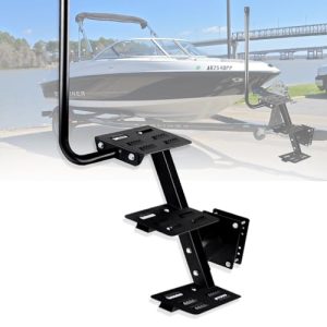500 lbs Capacity 3 Steps Boat Trailer Tongue Steps Ladder with Handle