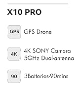 CHUBORY X10 PRO GPS Drone with Camera for Adults 4K UHD, 90 Min Long Flight Time,3280 FT Long Con...