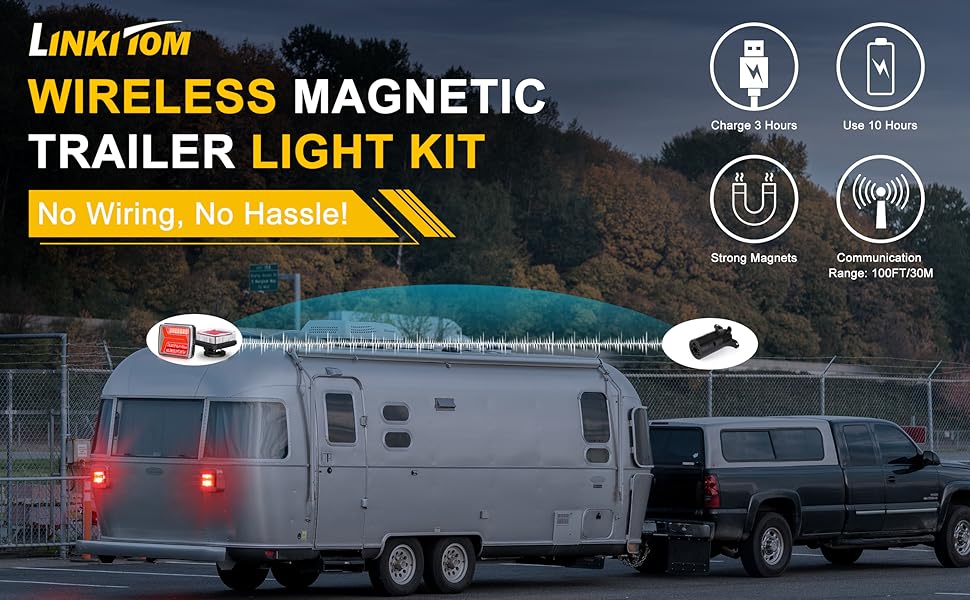 Magnetic Wireless Trailer Lights