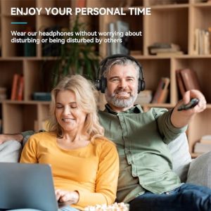TV Headphones Wireless for Seniors with Charging Dock & Transmitter