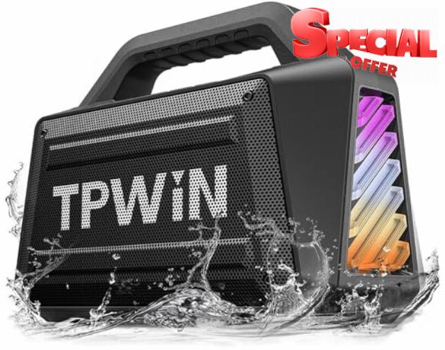 Bluetooth Speaker Wireless - Portable Loud Speakers 80W Peak