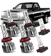KDM LED Bulbs Combo Pack,100W High Power 600% Brightness CSP Chip Fit for Ford F250 F350 F450 Sup...