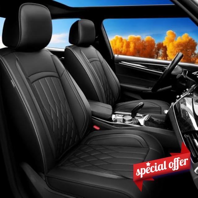 Car Seat Covers Compatible with Nissan Rogue 2014-2024 2025 - Waterproof Breathable Leather Automotive Seat Cushions Protector