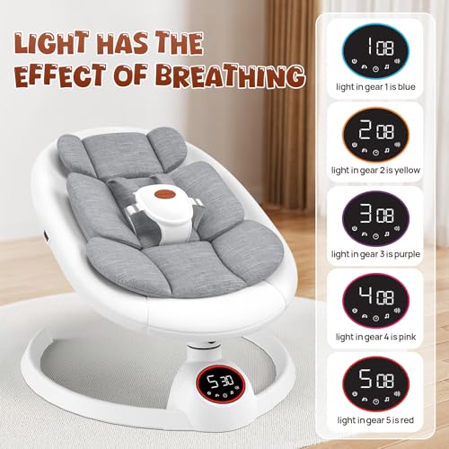 Electric Infant Swing with 5 Speeds and Bluetooth Music