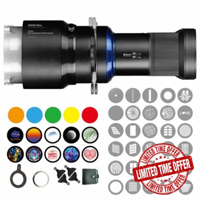 MG06 Max Bowens Mount Optical Snoot with 40 Gobos