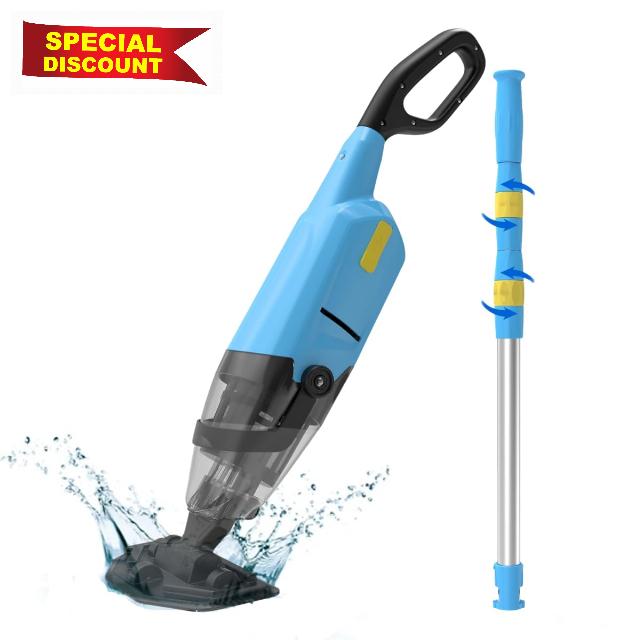 Cordless Pool Vacuum Cleaner for Above Ground Pool & In Ground Rechargeable Pool Vacuum Cleaner - 90 Mins Runtime