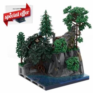MOC-208092 D13 Castle Hohengeroldseck Submodule Building Blocks Set 3359PCS - Tower Ruins on The Cliff Building Blocks Set for MOC-207737 Castle Hohengeroldseck