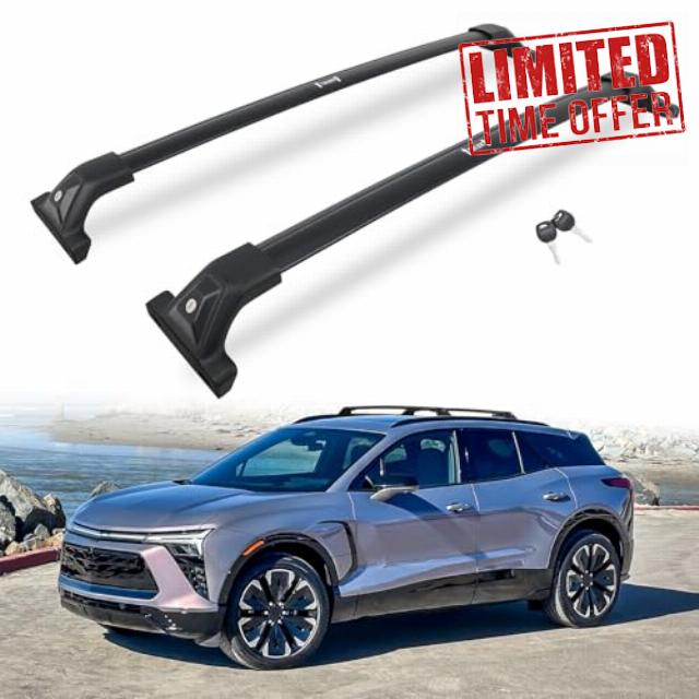 265LBS Lockable Cross Bars Roof Rack Fit for Chevrolet Chevy Blazer EV 2024 2025 Aluminum Crossbars Cargo Bar Luggage Baggage Carrier Rooftop Accessories