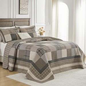100% Cotton Farmhouse California King Quilt Set