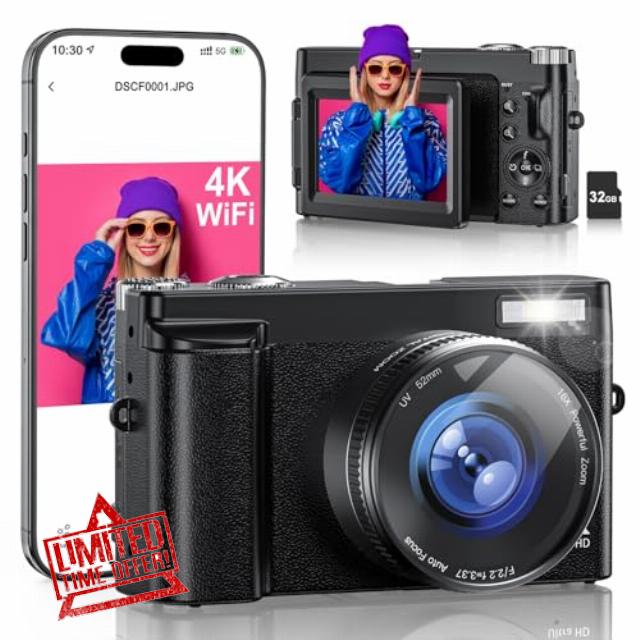 4K Digital Camera for Photography