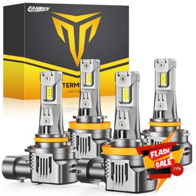 FAHREN 9005 H11 Fog Light Bulbs Combo & H8 HB3 Combo Light Bulbs – 100