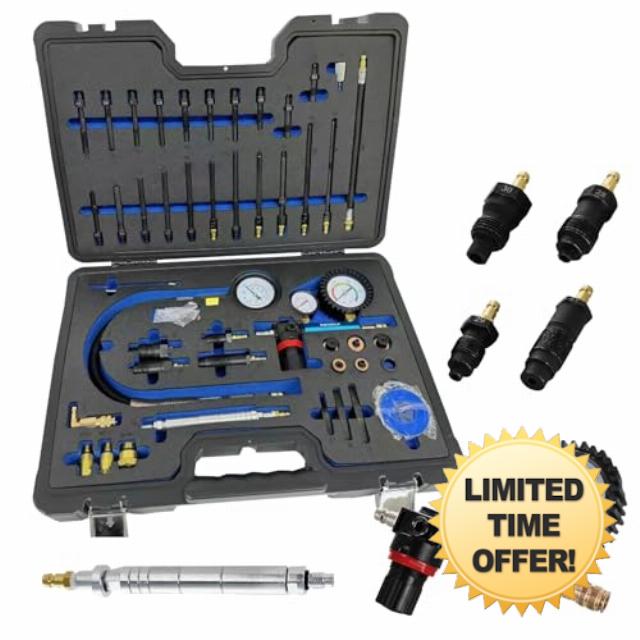46pcs Petrol Diesel Engine Compression and Leakage Test Kit