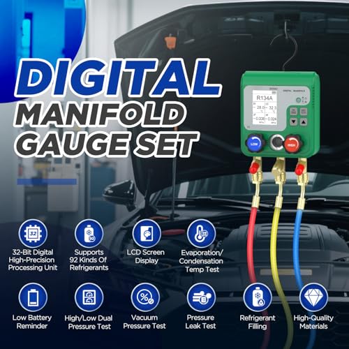 HVAC Gauges with Refrigerant Hoses