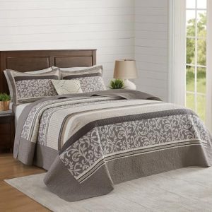 100% Cotton Oversized Quilt Bedspread Coverlet Set