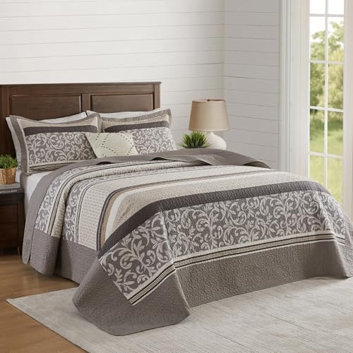 100% Cotton Oversized Quilt Bedspread Coverlet Set